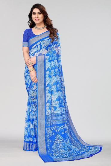 Mahek 156 Casual Digital Printed Chiffon Saree Wholesale Catalog