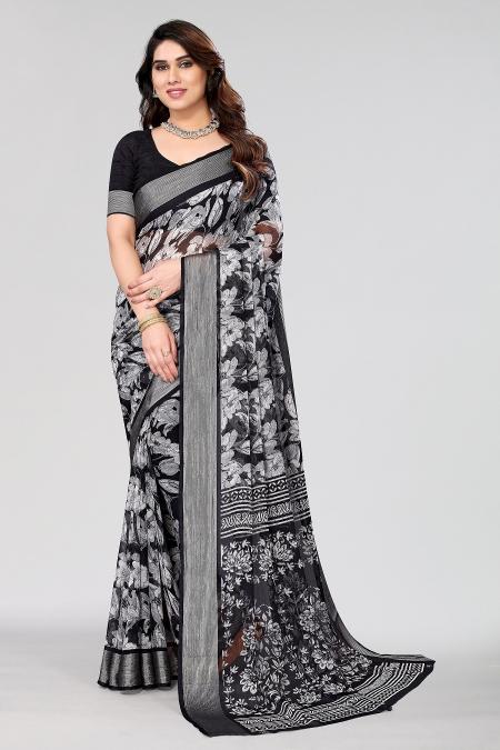 Mahek 156 Casual Digital Printed Chiffon Saree Wholesale Catalog