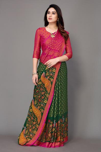 Mahek 159 Digital Printed Chiffon Saree Wholesale Catalog