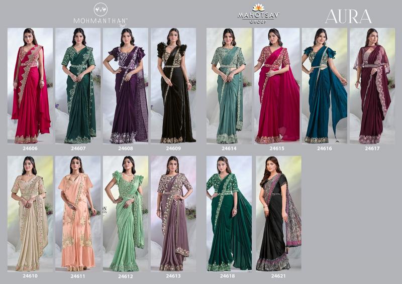 MAHOTSAV MOHMANTHAN 24600 SERIES AURA Saree Wholesale Catalog