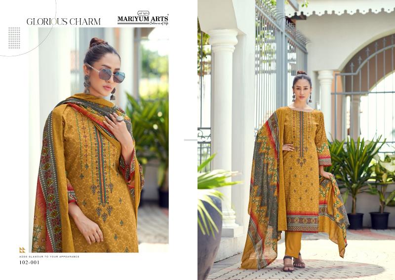 Mariyum Habiba Cotton Printed Dress Material Wholesale catalog