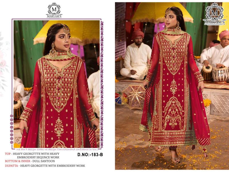 Maryams 183 Georgette Salwar Kameez Wholesale Catalog