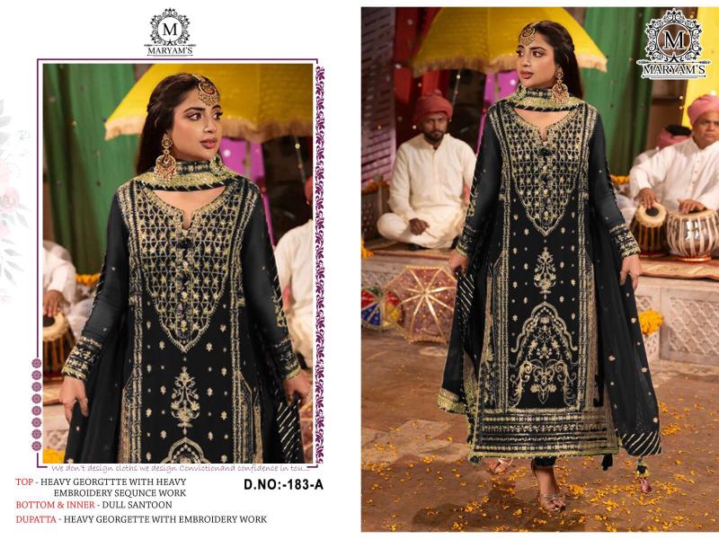 Maryams 183 Georgette Salwar Kameez Wholesale Catalog