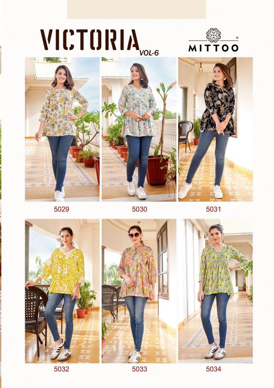 MITTOO Victoria Vol 6 buy short kurtis online india Wholesale Catalog