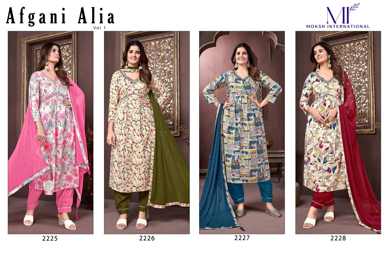 MOKSH INTERNATIONAL Afgani Alia Vol- 1 Kurti Wholesale catalog