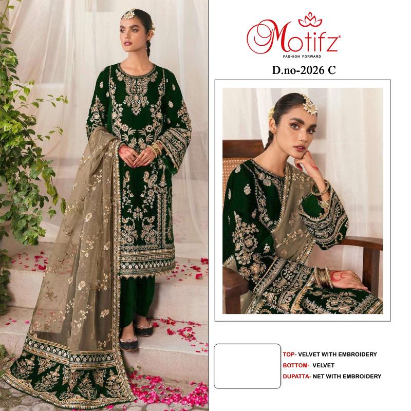Motifz 2026 ABCD Pakistani Suits Wholesale Catalog