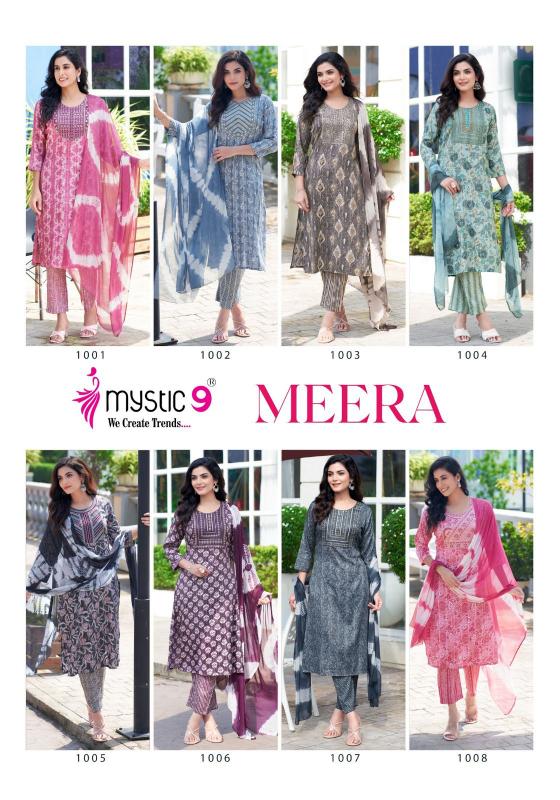 Mystic 9 Meera Vol 1 Rayon Kurti Wholesale Catalog