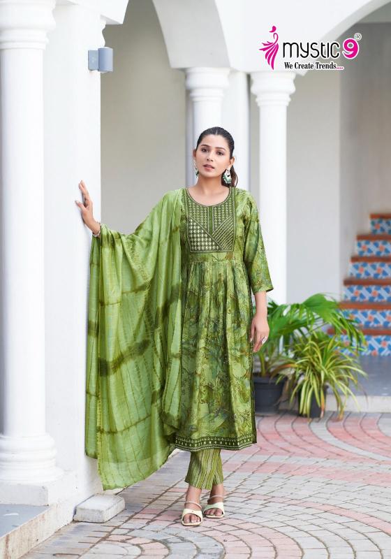 Mystic 9 Mona Vol 1 Blue Silk Kurti For Women Online India Wholesale Catalog