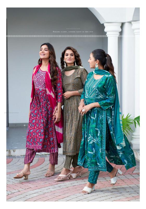 Mystic 9 Mona Vol 1 Blue Silk Kurti For Women Online India Wholesale Catalog