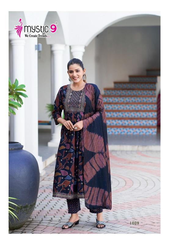 Mystic 9 Mona Vol 1 Blue Silk Kurti For Women Online India Wholesale Catalog