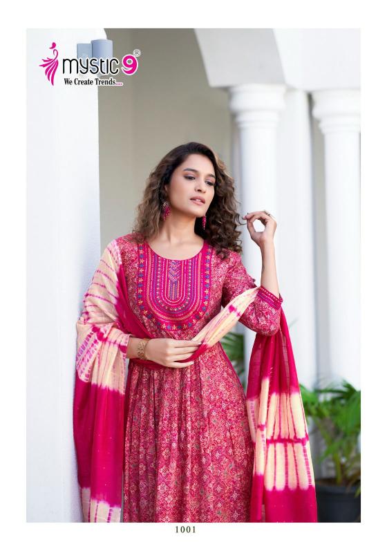 Mystic 9 Mona Vol 1 Blue Silk Kurti For Women Online India Wholesale Catalog