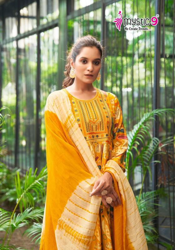 Mystic 9 Mona Vol 1 Blue Silk Kurti For Women Online India Wholesale Catalog