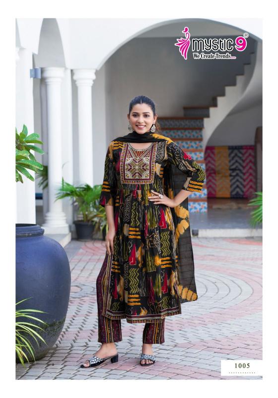 Mystic 9 Mona Vol 1 Blue Silk Kurti For Women Online India Wholesale Catalog