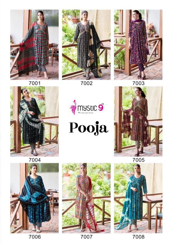 MYSTIC 9 POOJA Vol 7 Kurti xxl Size Royal Blue Wholesale Catalog