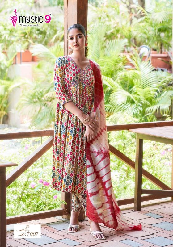 MYSTIC 9 POOJA Vol 7 Kurti xxl Size Royal Blue Wholesale Catalog