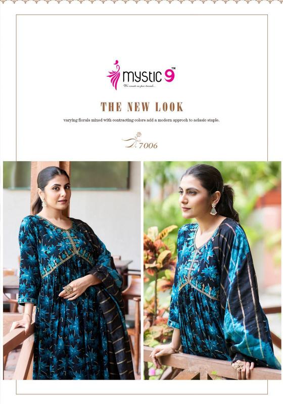 MYSTIC 9 POOJA Vol 7 Kurti xxl Size Royal Blue Wholesale Catalog