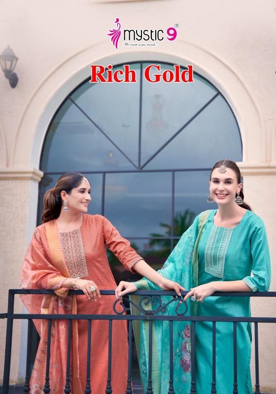 Mystic 9 Rich Gold Vol 2 buy cotton cheap kurtis online in india Wholesale Catalog