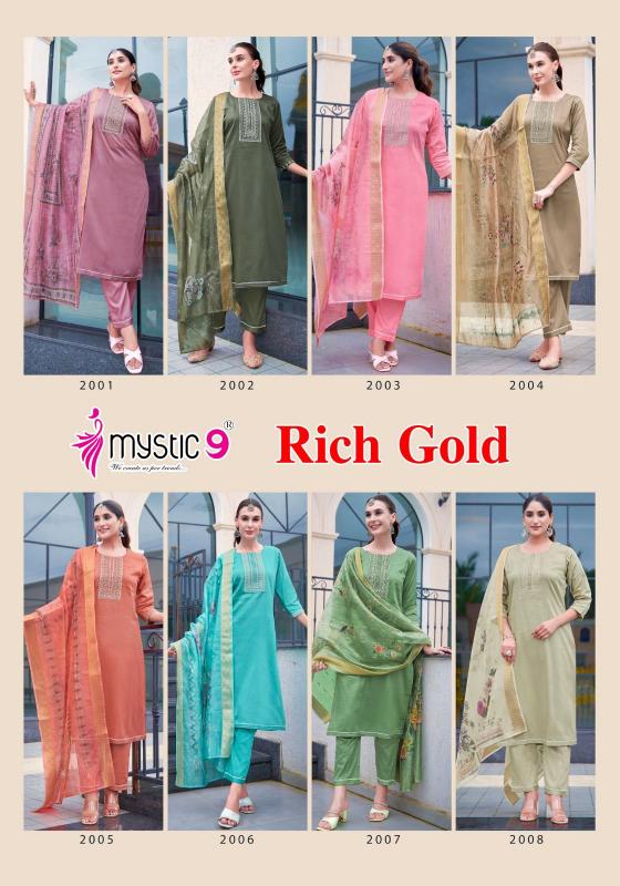 Mystic 9 Rich Gold Vol 2 buy cotton cheap kurtis online in india Wholesale Catalog