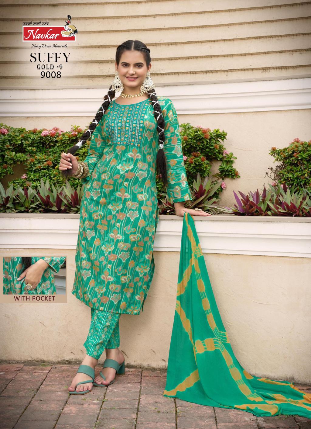 NAVKAR SUFFY GOLD Vol 9 pretty kurti looks fab india Wholesale Catalog