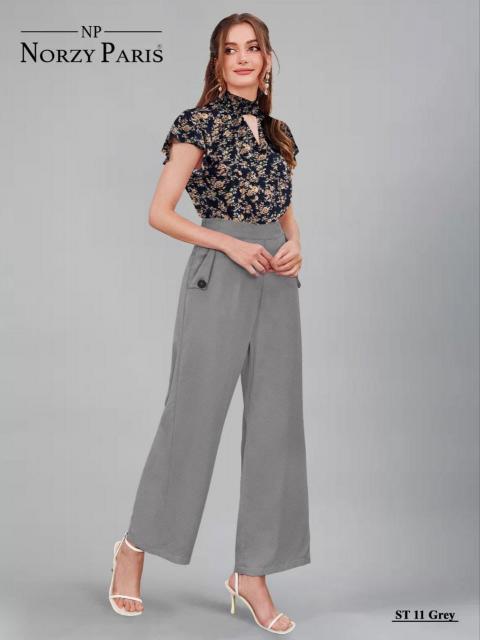 Norzy Paris Tipsy ST 11 grey Trouser Pant Western Wear Wholesale catalog