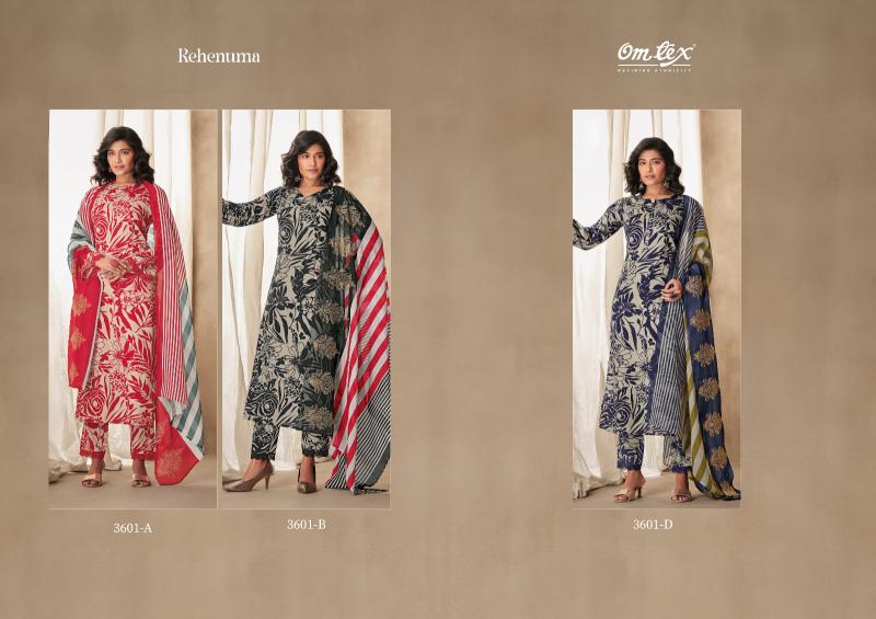 OMTEX Rehenuma Muslin Digital Printed Salwar Suits Wholesale Catalog