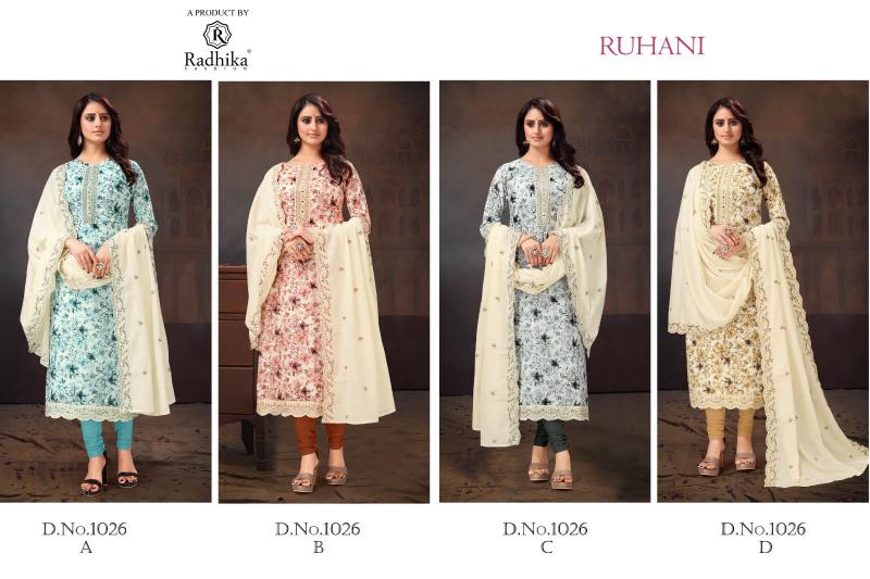 Radhika Azara Ruhani Cotton Printed Dress Material Wholesale Catalog