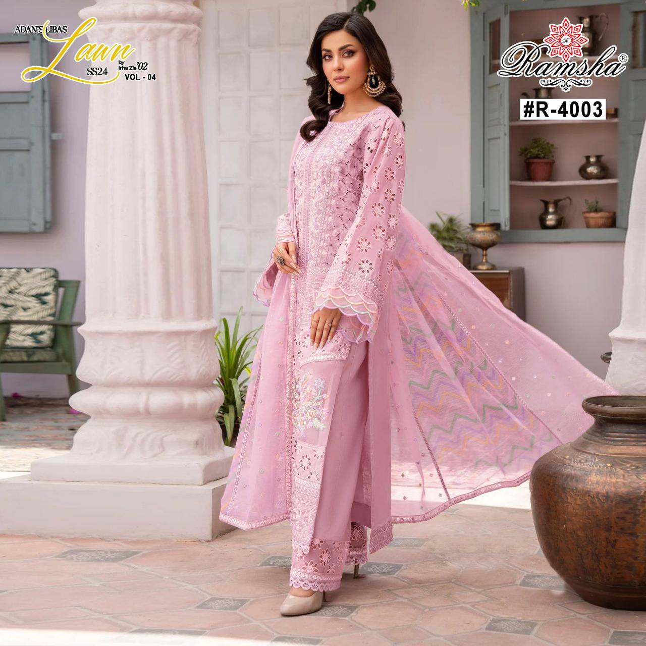 Ramsha Adan Libas Vol 4 Embroidered Ready Made Pakistani Suits Wholesale Catalog
