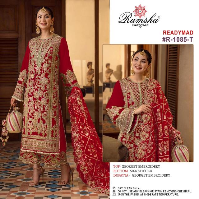 Ramsha R 1085 S To V Ready Made Pakistani Salwar Suits Wholesale Catalog