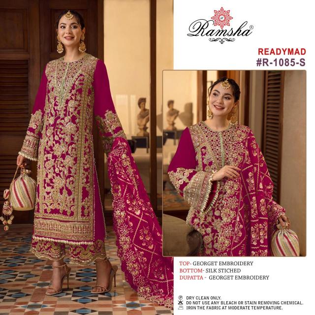Ramsha R 1085 S To V Ready Made Pakistani Salwar Suits Wholesale Catalog