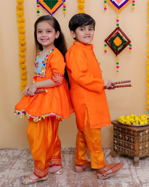 Sabella Kids Dandiya Sibbling Kurti Wholesale Catalog