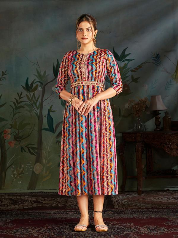 Sabella Peacock Fancy Rayon Kurti Wholesale Catalog