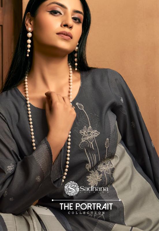 SADHANA FASHION THE PORTRAIT Musline Silk Digital print Salwar Kameez Wholesale Catalog