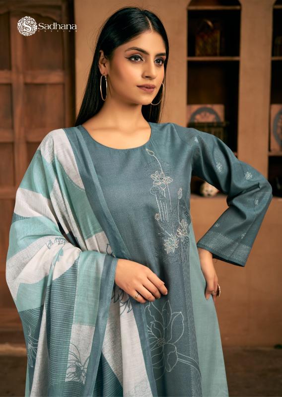 SADHANA FASHION THE PORTRAIT Musline Silk Digital print Salwar Kameez Wholesale Catalog