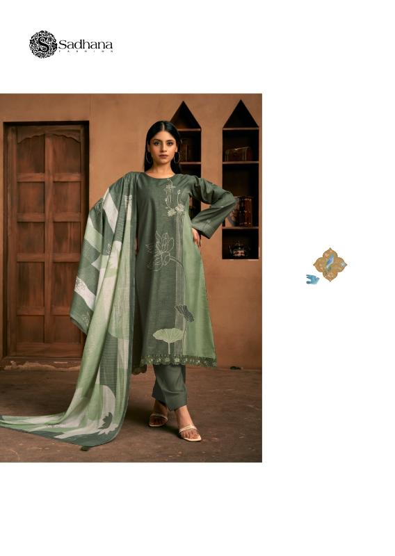 SADHANA FASHION THE PORTRAIT Musline Silk Digital print Salwar Kameez Wholesale Catalog