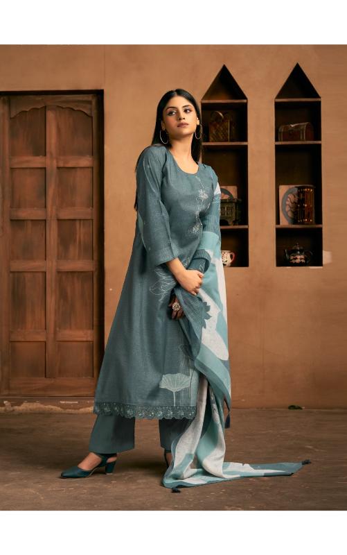 SADHANA FASHION THE PORTRAIT Musline Silk Digital print Salwar Kameez Wholesale Catalog