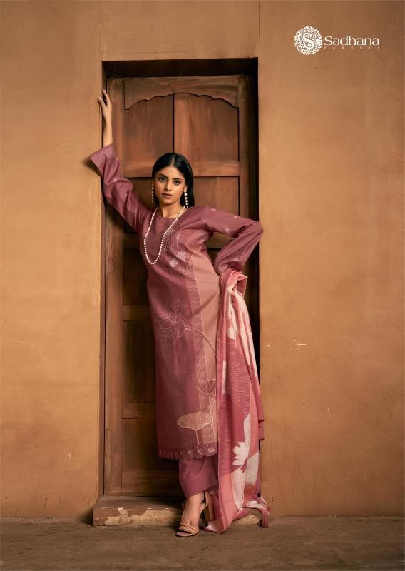 SADHANA FASHION THE PORTRAIT Musline Silk Digital print Salwar Kameez Wholesale Catalog