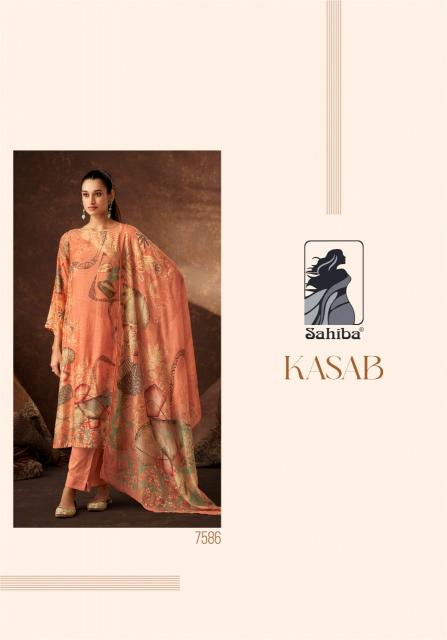Sahiba Kasab Muslin Digital Printed Salwar Kameez Wholesale Catalog
