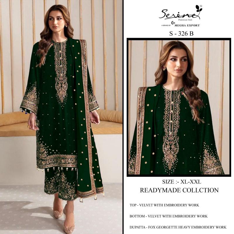 SERINE S 326 A-B-C-D Pakistani Salwar Suit Wholesale Catalog
