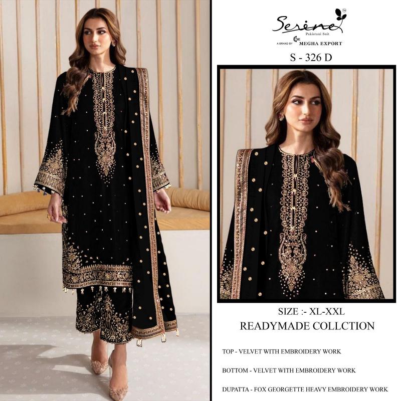 SERINE S 326 A-B-C-D Pakistani Salwar Suit Wholesale Catalog