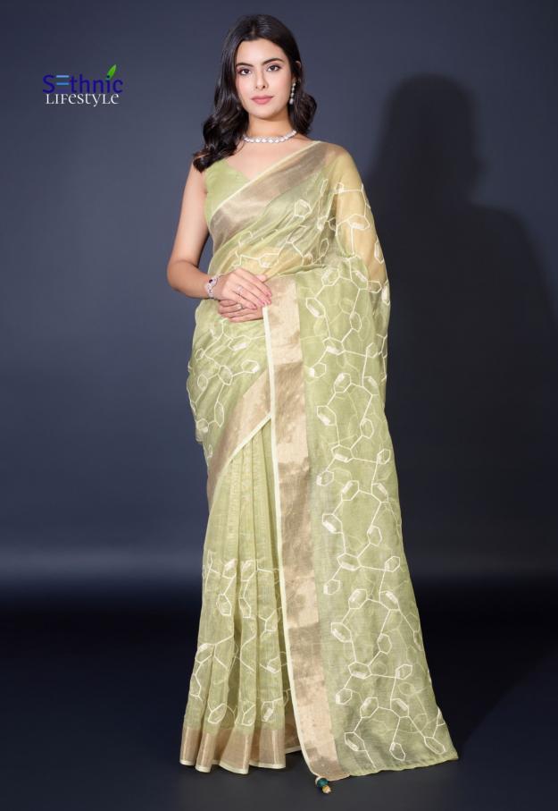 Sethnic Regal Gold Spun Fancy Saree Wholesale catalog