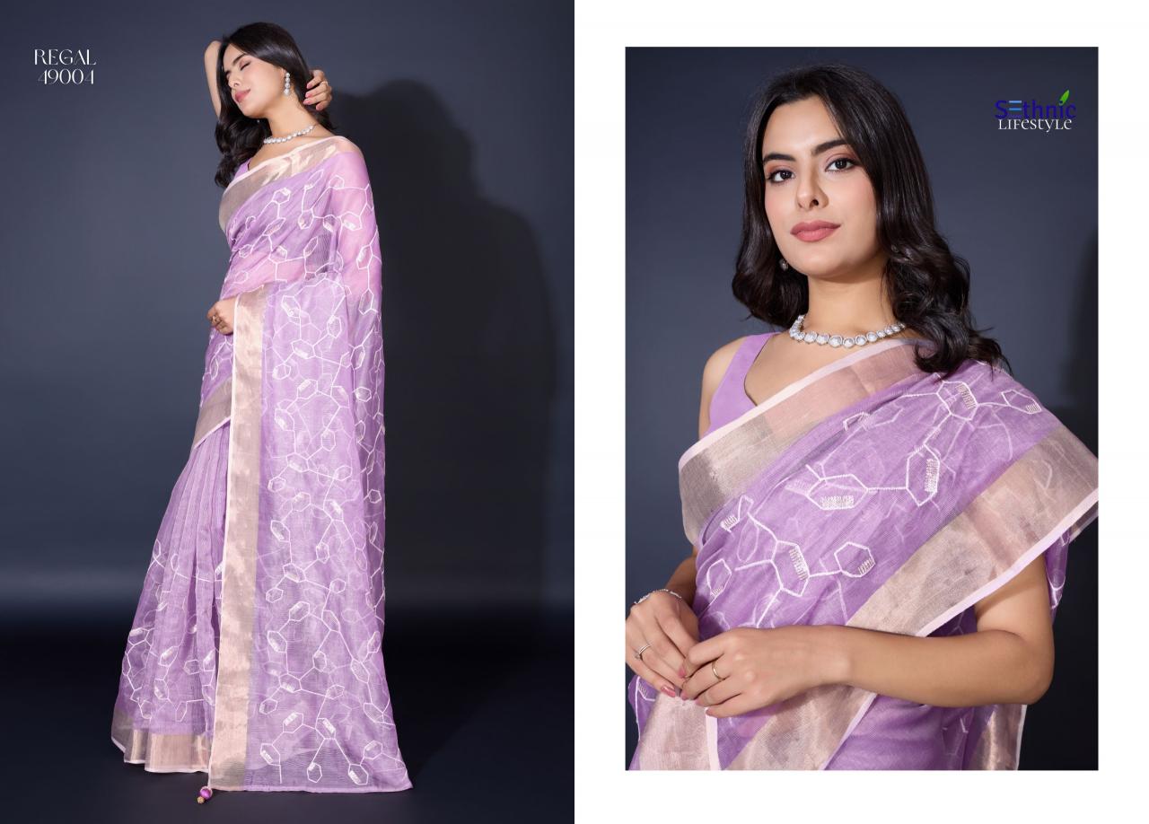 Sethnic Regal Gold Spun Fancy Saree Wholesale catalog