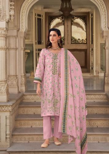 Shraddha Bin Saeed Color Collection Chiffon Dupatta Pakistani Suit Wholesale Catalog