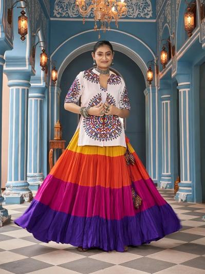 SHUBHKALA RAAS VOL 15 New Exclusive Festival Wear Stitched Navratri Jacket Style Lehenga Wholesale Catalog