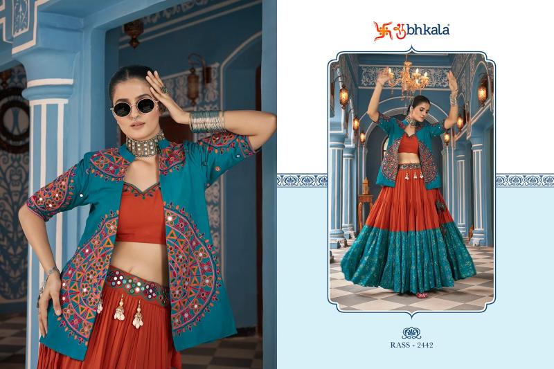 SHUBHKALA RAAS VOL 15 New Exclusive Festival Wear Stitched Navratri Jacket Style Lehenga Wholesale Catalog