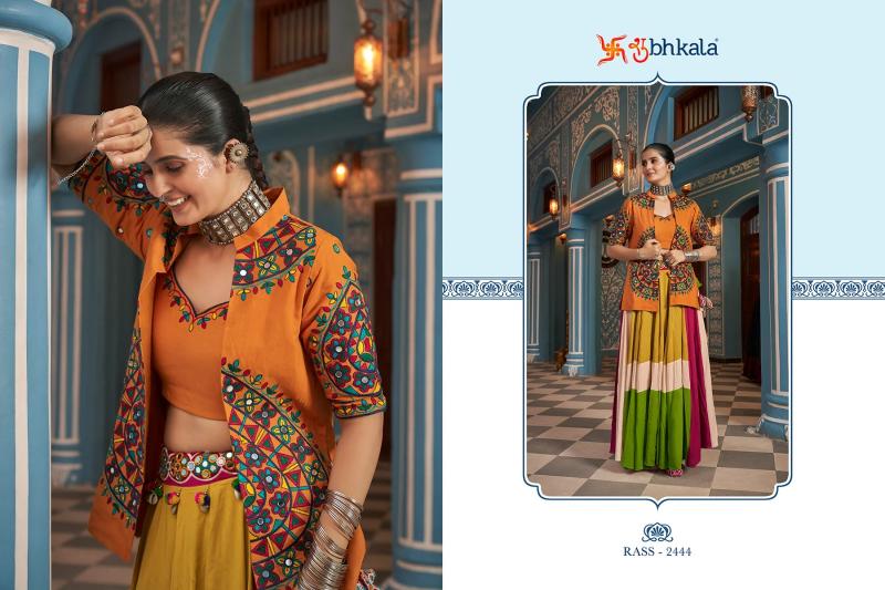 SHUBHKALA RAAS VOL 15 New Exclusive Festival Wear Stitched Navratri Jacket Style Lehenga Wholesale Catalog