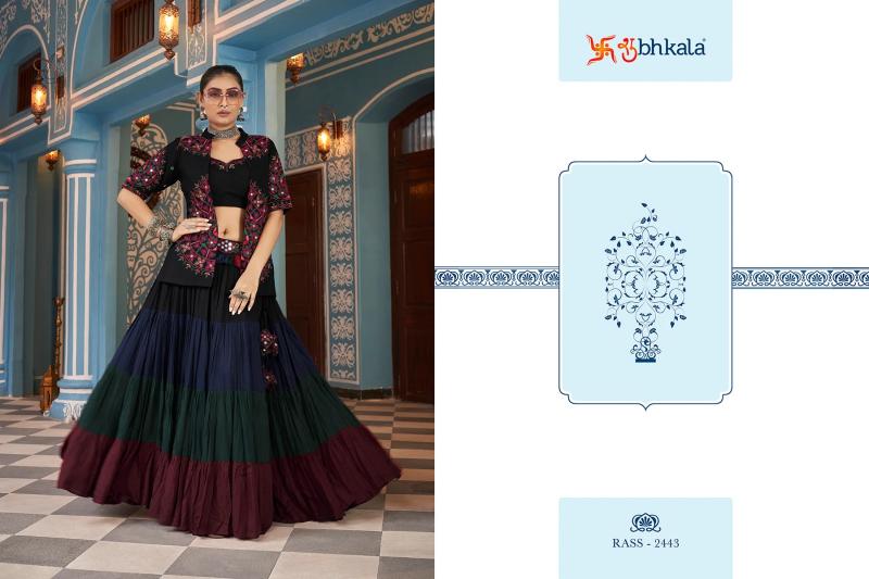 SHUBHKALA RAAS VOL 15 New Exclusive Festival Wear Stitched Navratri Jacket Style Lehenga Wholesale Catalog