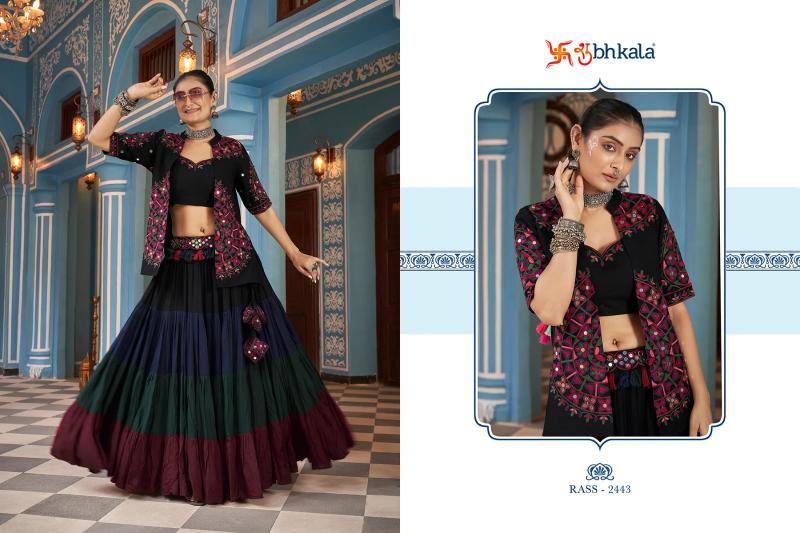 SHUBHKALA RAAS VOL 15 New Exclusive Festival Wear Stitched Navratri Jacket Style Lehenga Wholesale Catalog