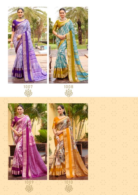Sr Dela Soft Silk Printed Saree Wholesale Catalog