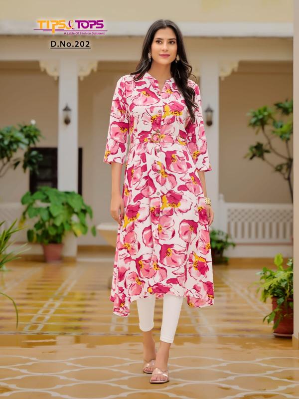 Tips & Tops Grassy Vol 2 Rayon Printed Kurti Wholesale Catalog