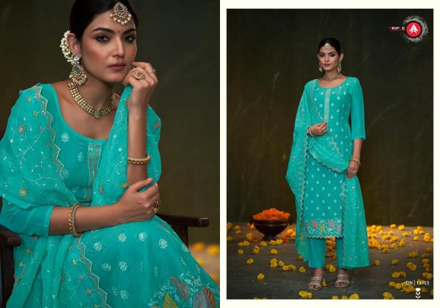 Triple Aaa Eema Fancy Dress Material Wholesale Catalog